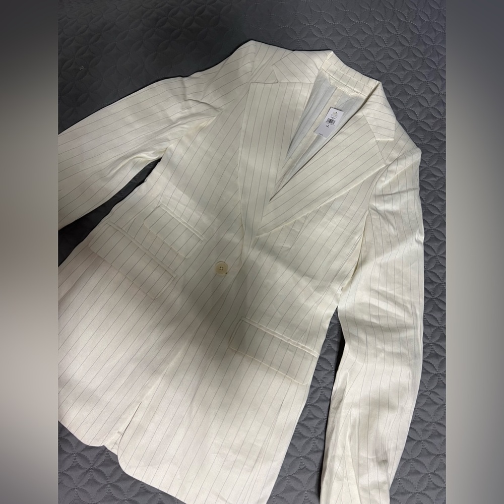 Sculptured Pinstripe Blazer